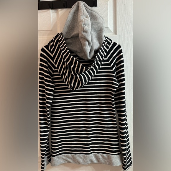 Ampersand Avenue DoubleHood Striped Hoodie Women’s Size Small - Picture 4 of 6